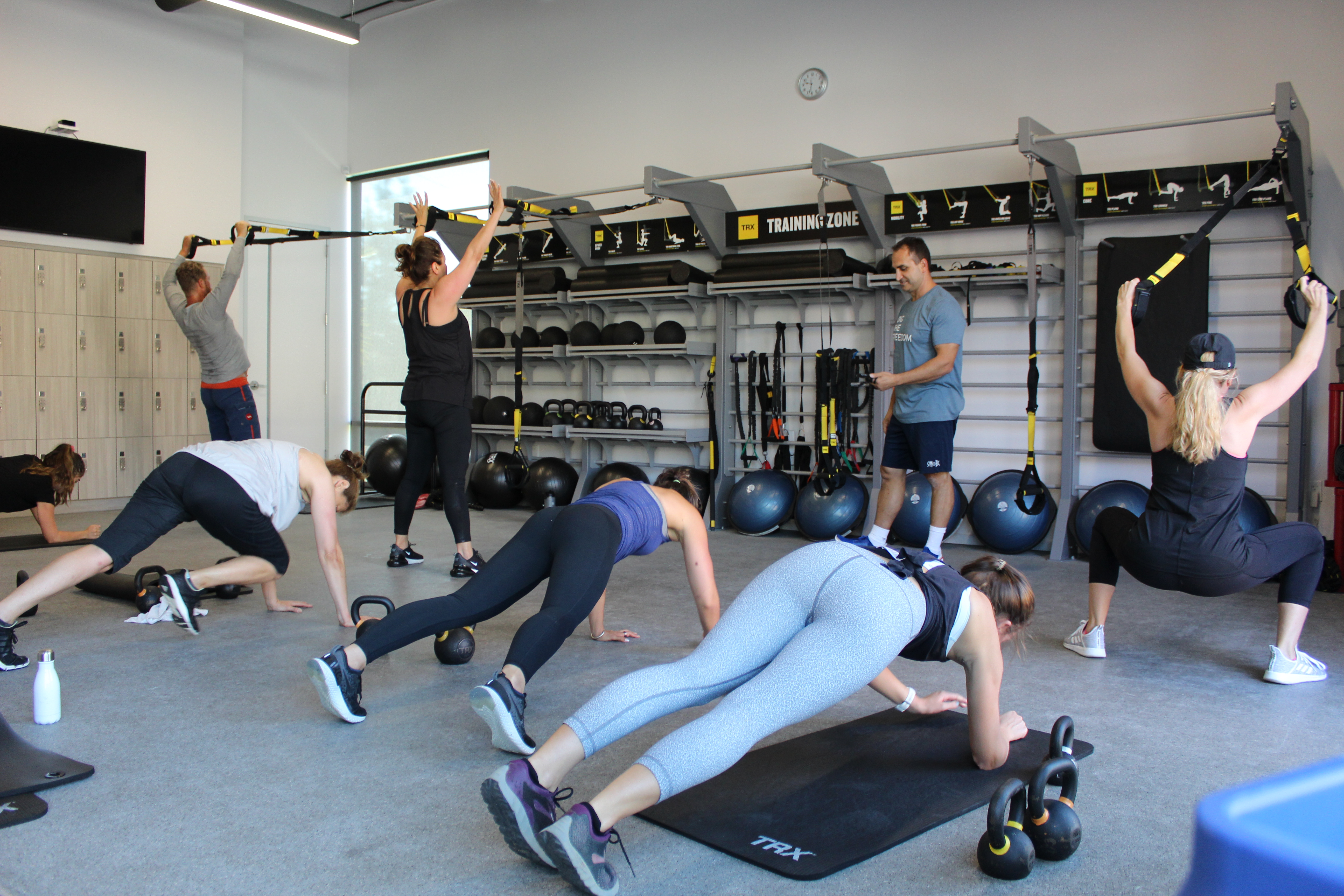 TRX strength training class at DIG